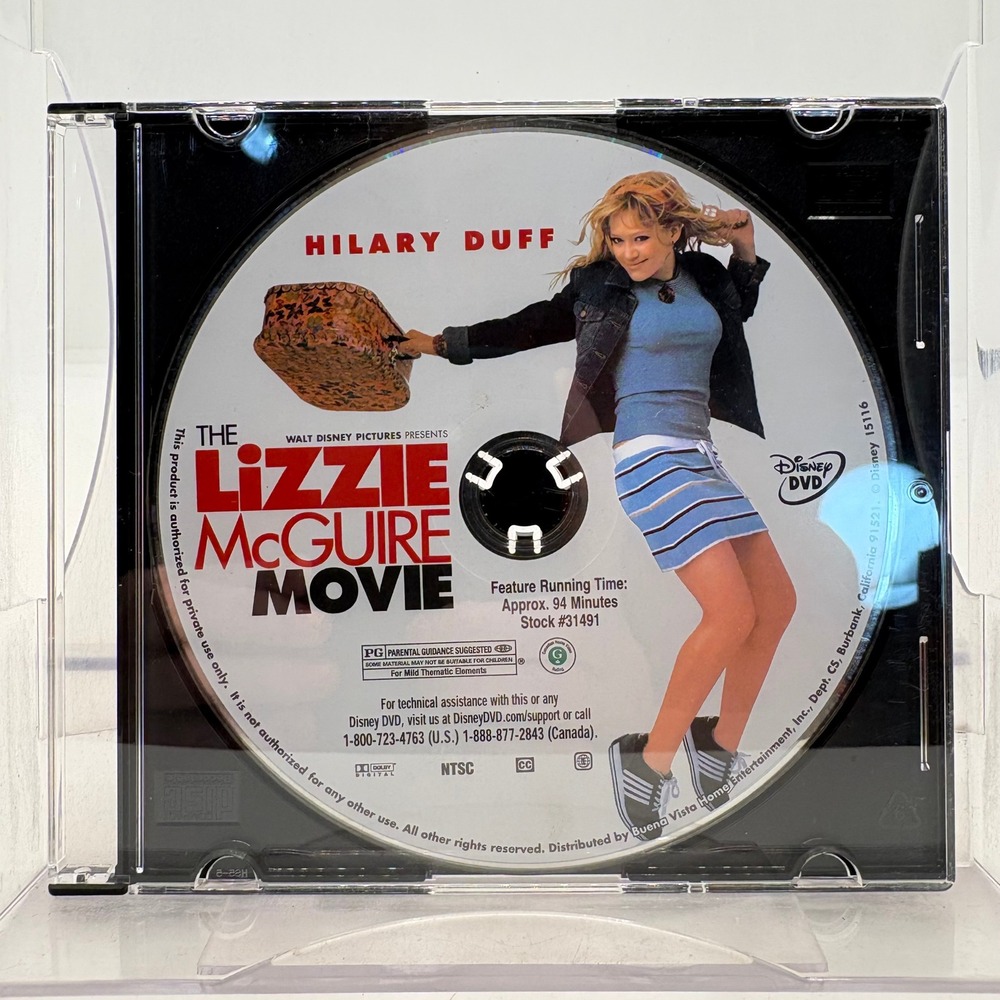The Lizzie McGuire Movie DVD 2003 Hilary Duff Disney Stock 31491 NTSC